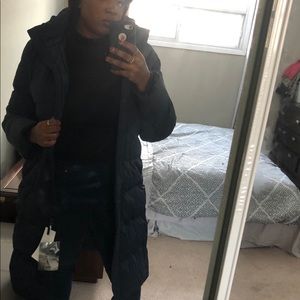 Dark blue Uniqlo down puffer